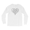 men's love heart outline valentine's day t shirt Long Sleeve Shirts
