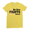 No One Fights Alone Ladies Fitted T-Shirt