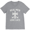 real men love cats (2) V-Neck Tee