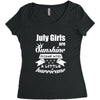 July Girls Are Sunshine Mixed With A Little Hurricane Women's Triblend Scoop T-shirt