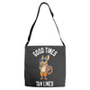 good times tan lines Adjustable Strap Totes