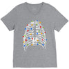 skeleton christmas tree V-Neck Tee