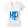 swim mom loud and proud sports athlete athletic Women's V-Neck T-Shirt