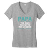 papa the man the myth the legend Women's V-Neck T-Shirt