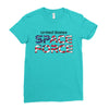 United States Space Force American Flag Ladies Fitted T-Shirt