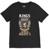 Kings Are Born In August But The Real Kings Are Born On August 3 V-Neck Tee