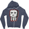 minecraft ghast drawing Zipper Hoodie