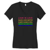 love is love, black lives matter, climate change is real, immigrants m Women's V-Neck T-Shirt