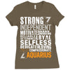 Strong Independent Motivated Aquarius Ladies Fitted T-Shirt
