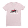 case ih red tractor boy comin' through Ladies Fitted T-Shirt