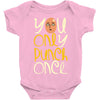 you only punch once Baby Onesie