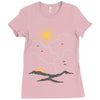on the top (mountain) Ladies Fitted T-Shirt