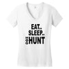 eat sleep hog hunt Women's V-Neck T-Shirt