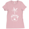 grow marijuana Ladies Fitted T-Shirt