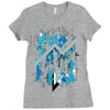 blue vectorfunk Ladies Fitted T-Shirt