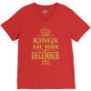 kings are born in december V-Neck Tee