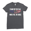 stand for the flag kneel for the cross Ladies Fitted T-Shirt