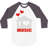new i love house 3/4 Sleeve Shirt