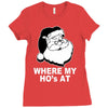 santa claus where my house at Ladies Fitted T-Shirt