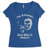 i'm awesome  funnycomic deal with it party retro cool Women's Triblend Scoop T-shirt