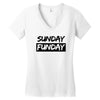 sunday funday t shirt funny jersey shore football Women's V-Neck T-Shirt