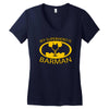 my superhero is barman Women's V-Neck T-Shirt