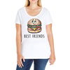 Burger and Fries Best Friends Ladies Curvy T-Shirt