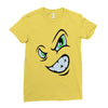 angry cartoon face Ladies Fitted T-Shirt