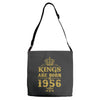 kings are born in 1956 Adjustable Strap Totes