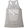 I Love You Mother Racerback Tank