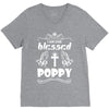 I Am One Blessed Poppy V-Neck Tee
