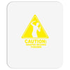 caution shapes being thrown printed Mousepad
