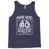 40th birthday t shirt personalise with name age year ideal birthday gi Tank Top
