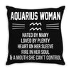 Aquarius Woman Throw Pillow