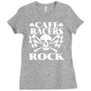 biker t shirt cafe racers ton up boys rockers greasers rock Ladies Fitted T-Shirt