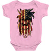 skull us flag Baby Bodysuit
