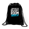survived the delivery room it's a boy Drawstring Bags