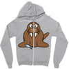 cokelat animal Zipper Hoodie