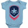 land of the free shield Baby Bodysuit