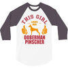 This Girl Loves Her Doberman Pinscher 3/4 Sleeve Shirt