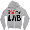 i love my lab labrador Zipper Hoodie