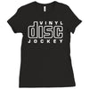 vinyl disc jockey dj Ladies Fitted T-Shirt