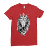 lion with crown Ladies Fitted T-Shirt