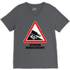 warning descent V-Neck Tee