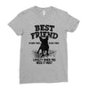 Best Friend Pug Ladies Fitted T-Shirt