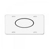 black oval License Plate