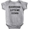 everyone lets me down Baby Bodysuit