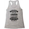 Super Cool Granddad Of A Freaking Awesome Granddaughter Racerback Tank