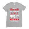 There's This Boy Who Stole My Heart He Calls Me Momma Ladies Fitted T-Shirt