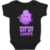 working off my lumps Baby Bodysuit